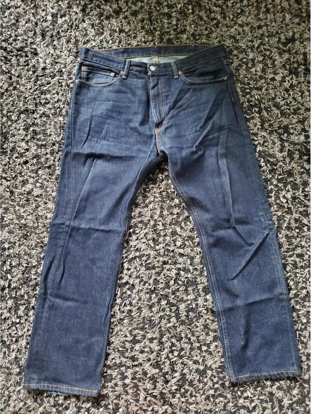 Levis 505 Jeans Mens 38x30 Dark Wash Straight Cut